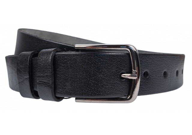 Curea batal barbati, eleganta pentru costum, din piele naturala, Negru, Latime 3.7cm, lungime pana la 170cm - CK87N